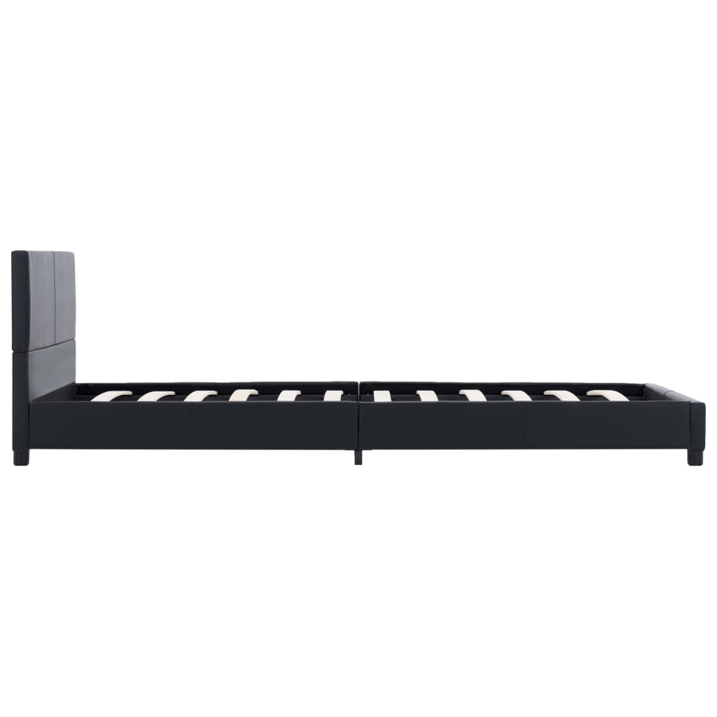 Bedframe kunstleer zwart 90x200 cm is nu te koop bij PeponiXL, paradijselijk wonen!