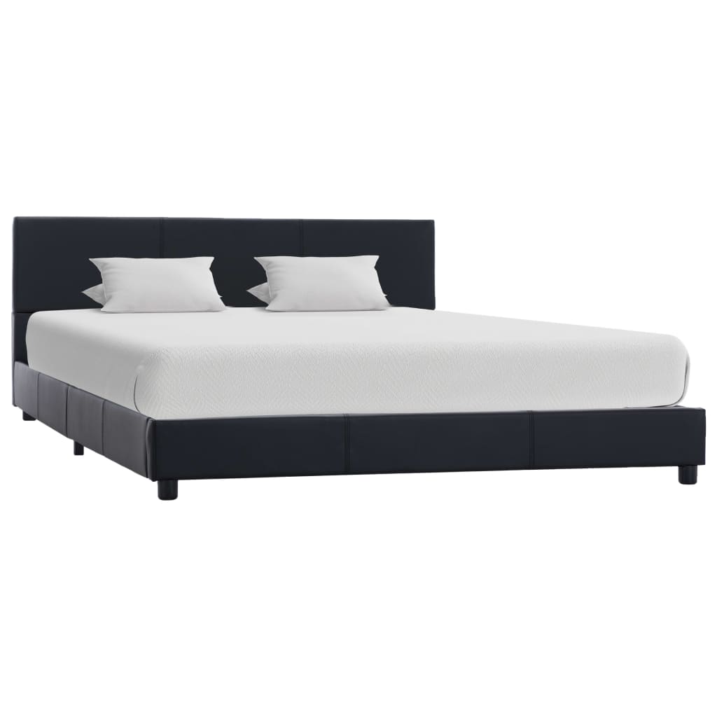 Bedframe kunstleer zwart 120x200 cm is nu te koop bij PeponiXL, paradijselijk wonen!