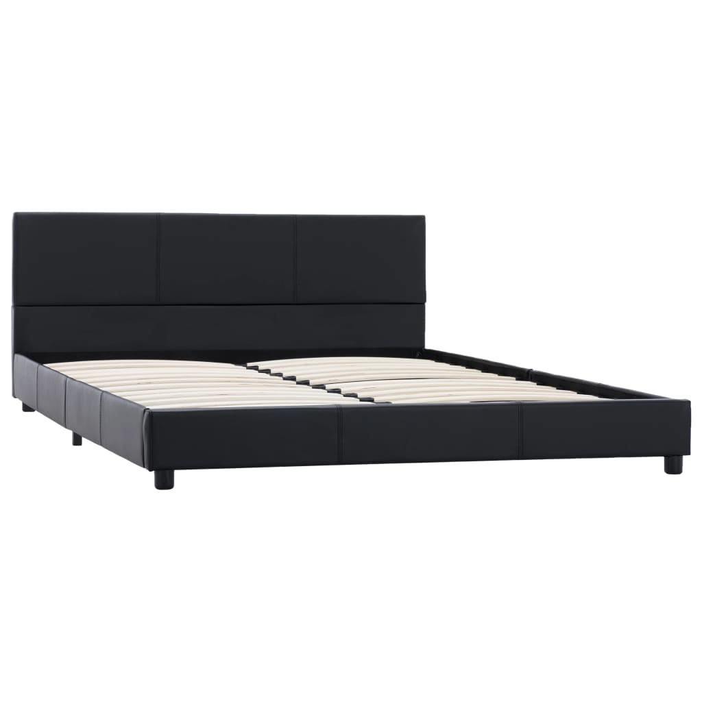 Bedframe kunstleer zwart 120x200 cm is nu te koop bij PeponiXL, paradijselijk wonen!