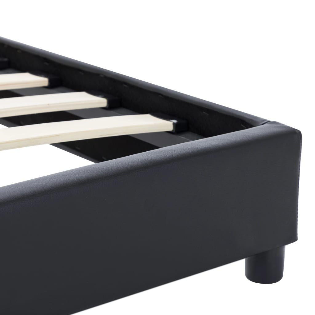 Bedframe kunstleer zwart 120x200 cm is nu te koop bij PeponiXL, paradijselijk wonen!