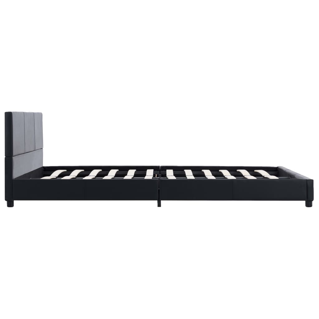 Bedframe kunstleer zwart 140x200 cm is nu te koop bij PeponiXL, paradijselijk wonen!