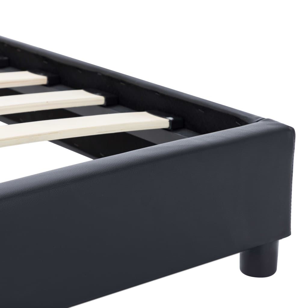 Bedframe kunstleer zwart 160x200 cm is nu te koop bij PeponiXL, paradijselijk wonen!