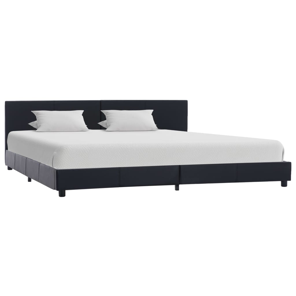 Bedframe kunstleer zwart 180x200 cm is nu te koop bij PeponiXL, paradijselijk wonen!