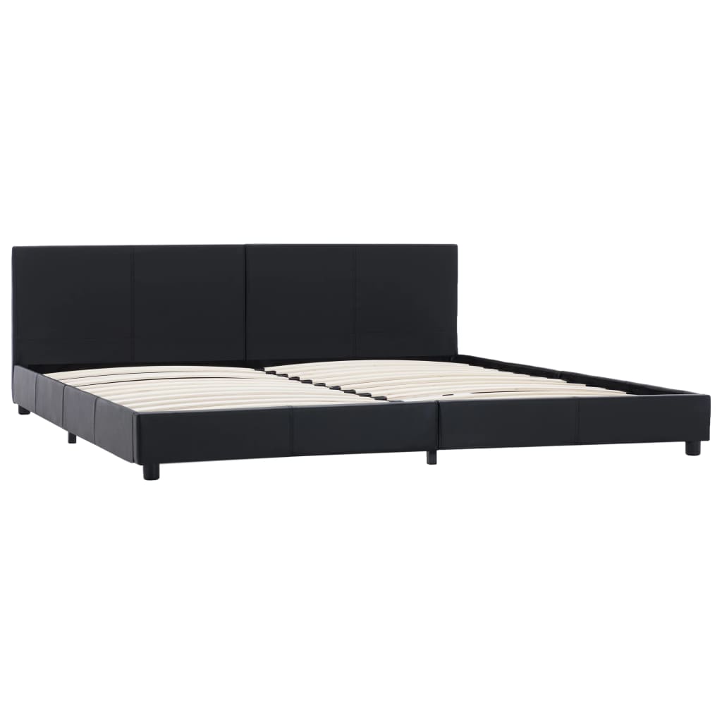 Bedframe kunstleer zwart 180x200 cm is nu te koop bij PeponiXL, paradijselijk wonen!
