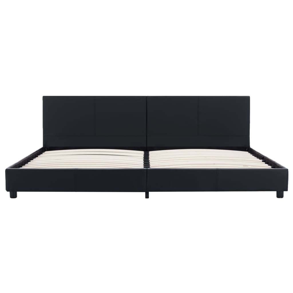 Bedframe kunstleer zwart 180x200 cm is nu te koop bij PeponiXL, paradijselijk wonen!