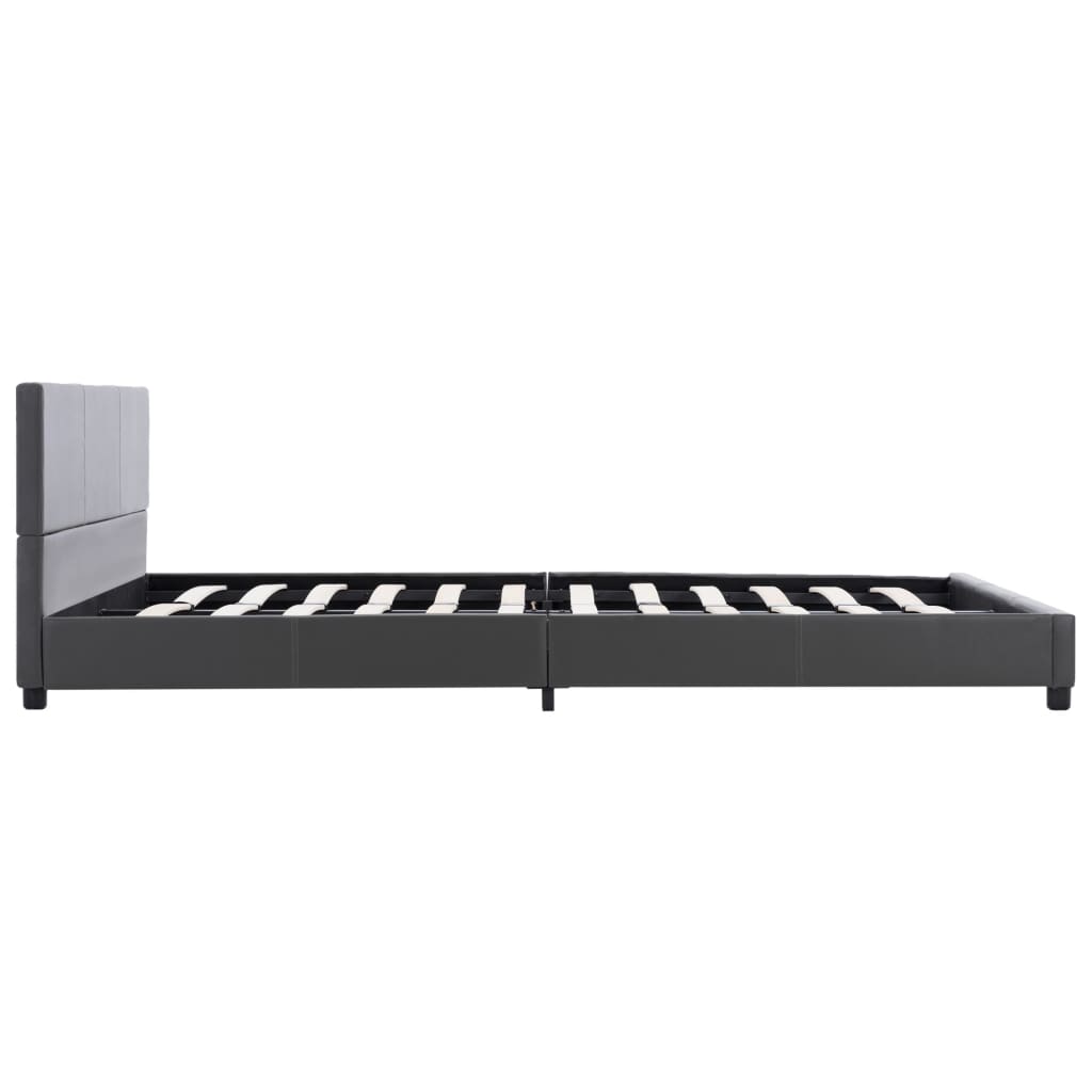 Bedframe kunstleer grijs 120x200 cm is nu te koop bij PeponiXL, paradijselijk wonen!