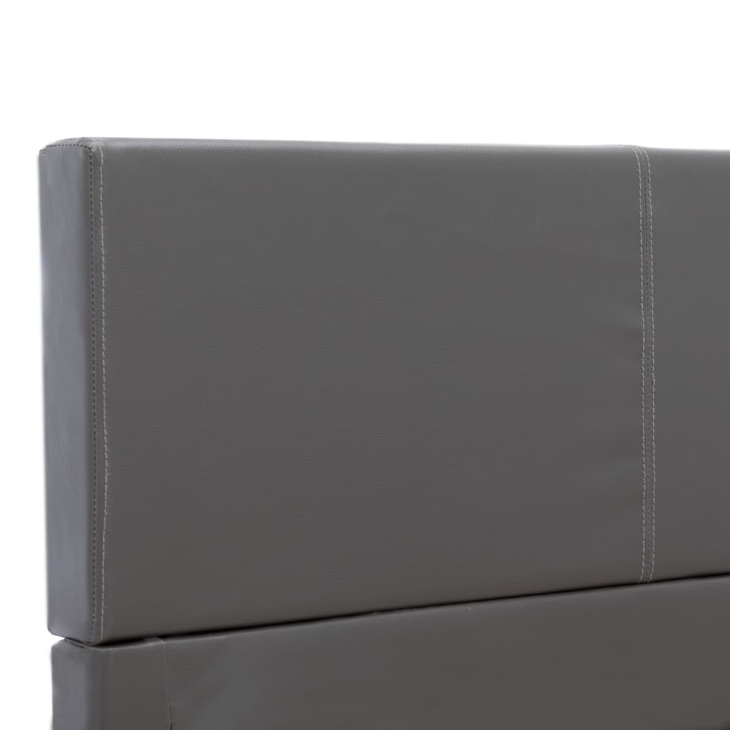 Bedframe kunstleer grijs 140x200 cm is nu te koop bij PeponiXL, paradijselijk wonen!