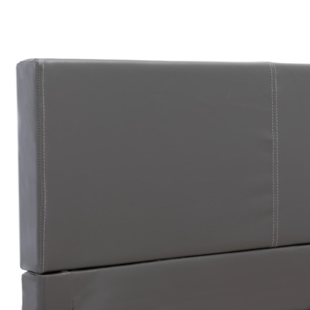 Bedframe kunstleer grijs 160x200 cm is nu te koop bij PeponiXL, paradijselijk wonen!