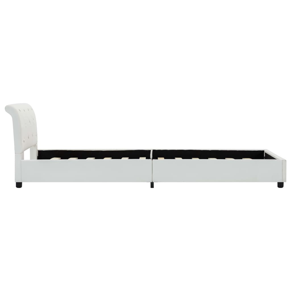 Bedframe kunstleer wit 90x200 cm is nu te koop bij PeponiXL, paradijselijk wonen!