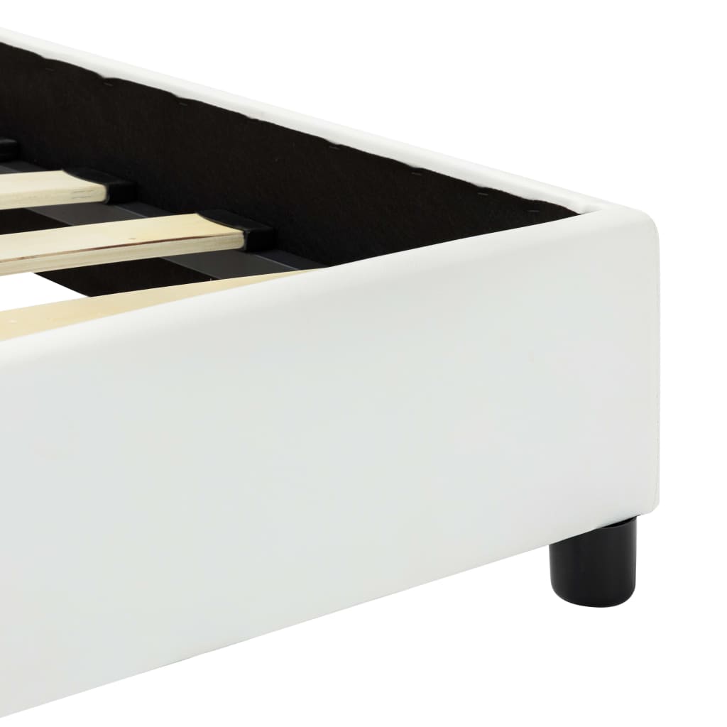 Bedframe kunstleer wit 90x200 cm is nu te koop bij PeponiXL, paradijselijk wonen!