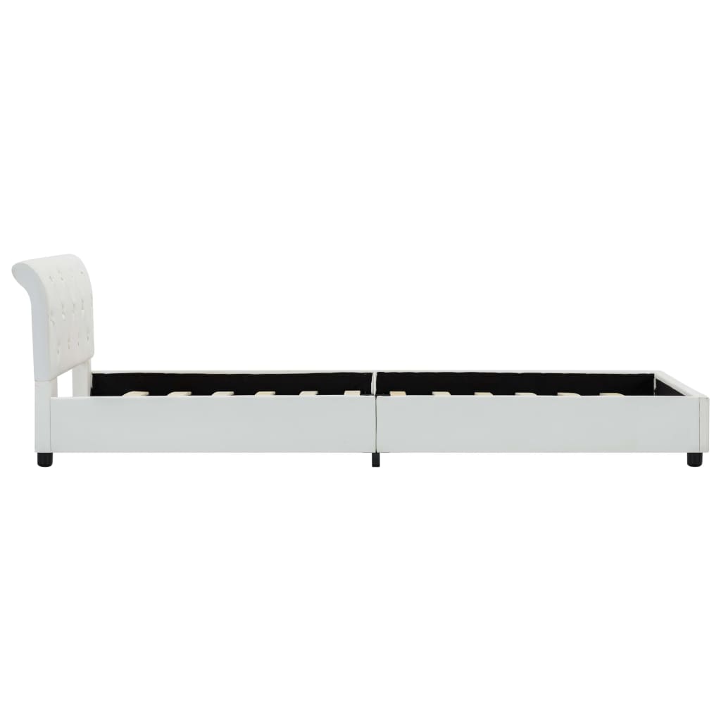 Bedframe kunstleer wit 100x200 cm is nu te koop bij PeponiXL, paradijselijk wonen!