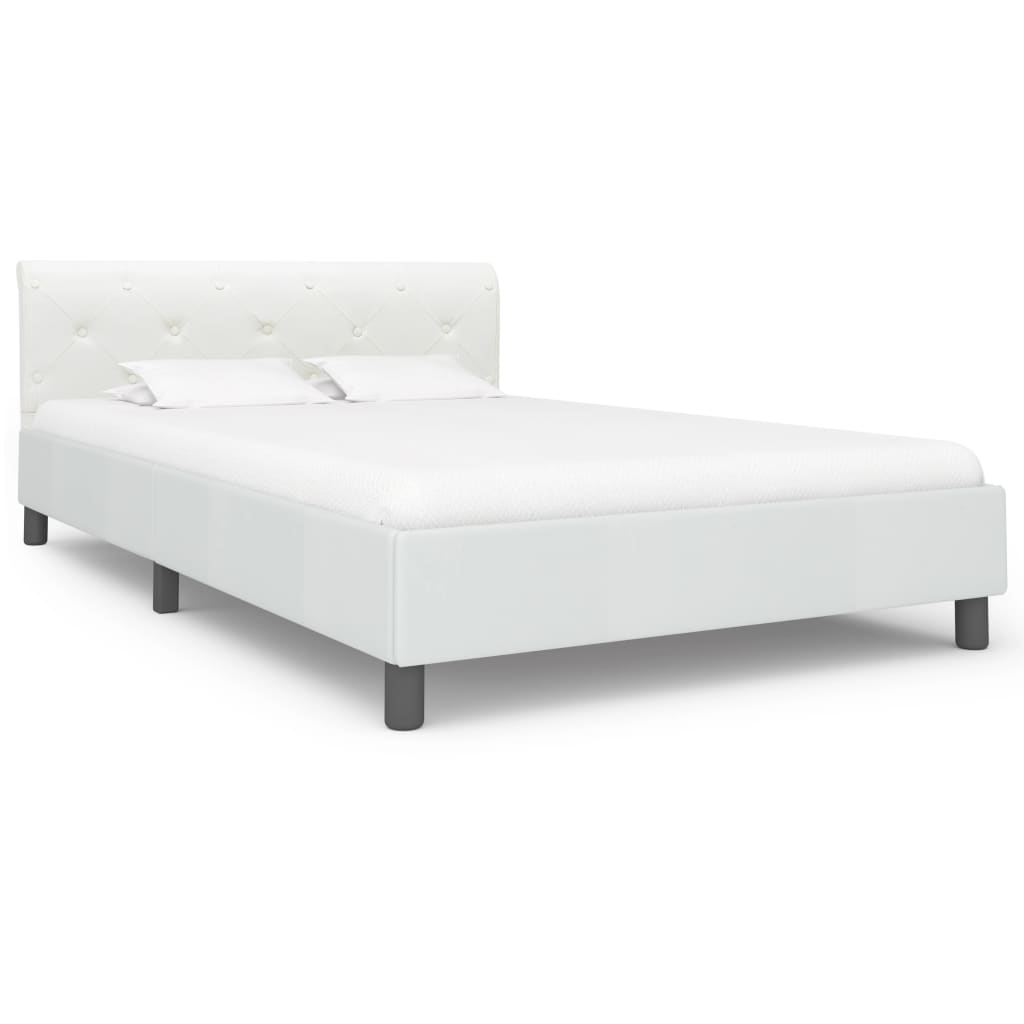 Bedframe kunstleer wit 140x200 cm is nu te koop bij PeponiXL, paradijselijk wonen!
