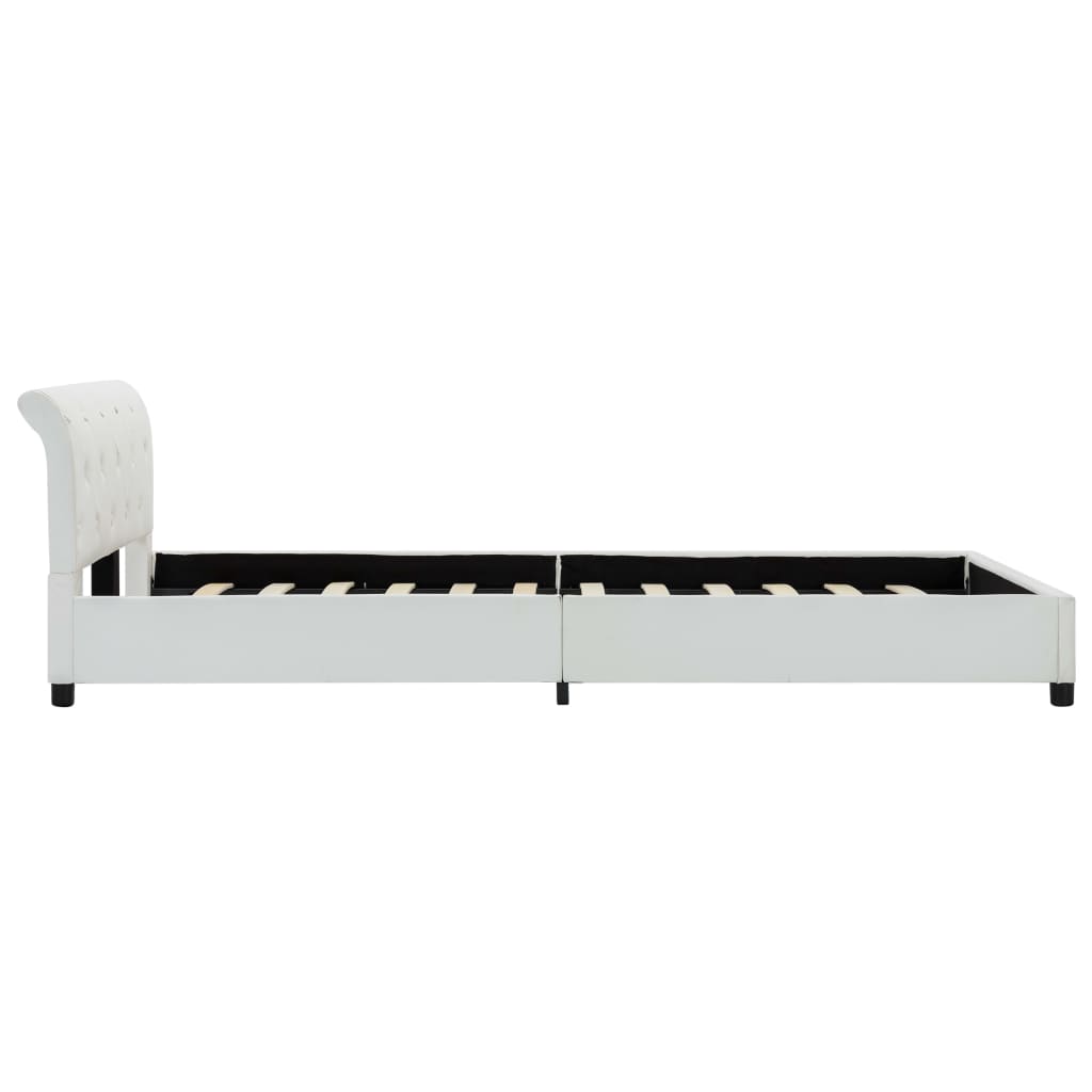 Bedframe kunstleer wit 140x200 cm is nu te koop bij PeponiXL, paradijselijk wonen!