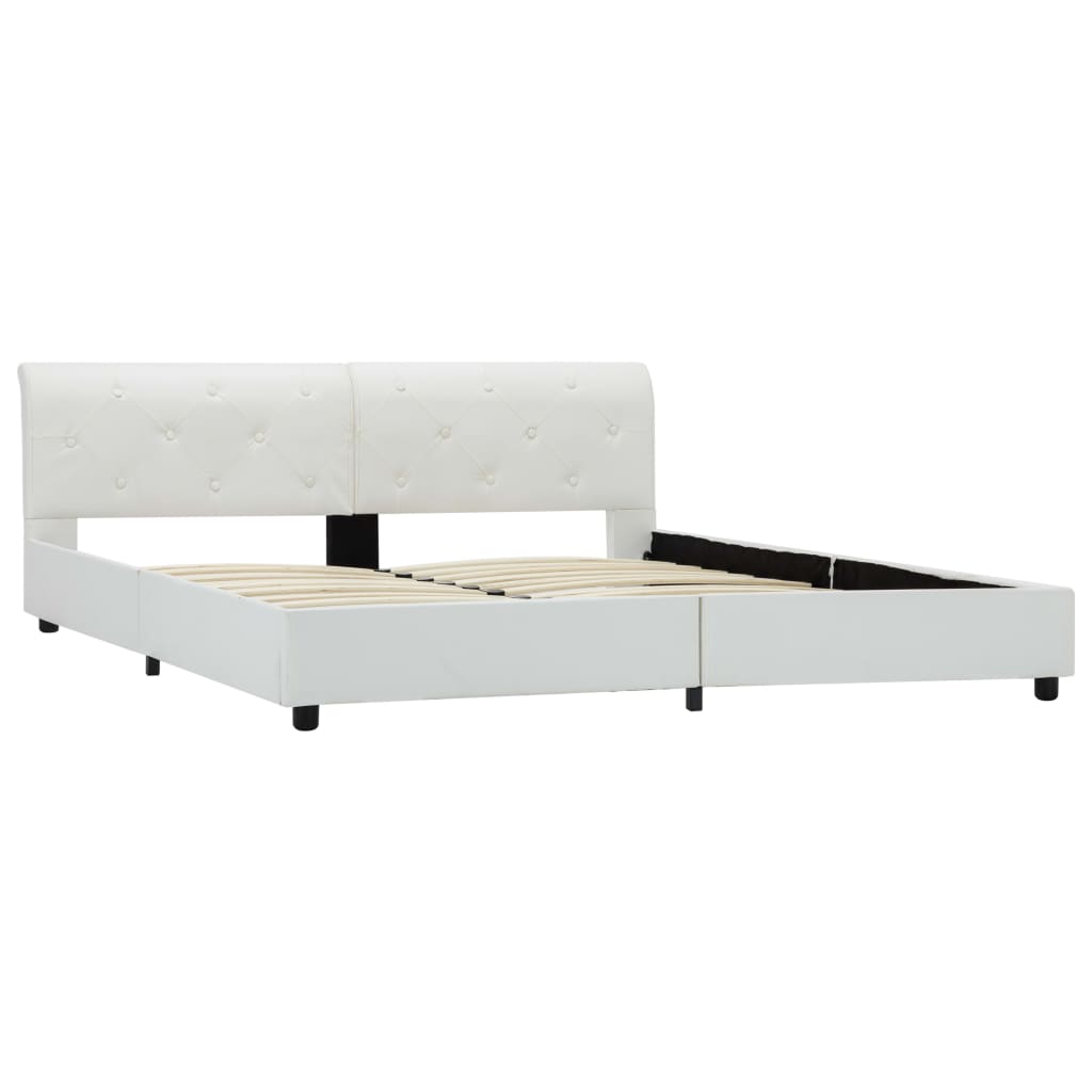 Bedframe kunstleer wit 160x200 cm is nu te koop bij PeponiXL, paradijselijk wonen!