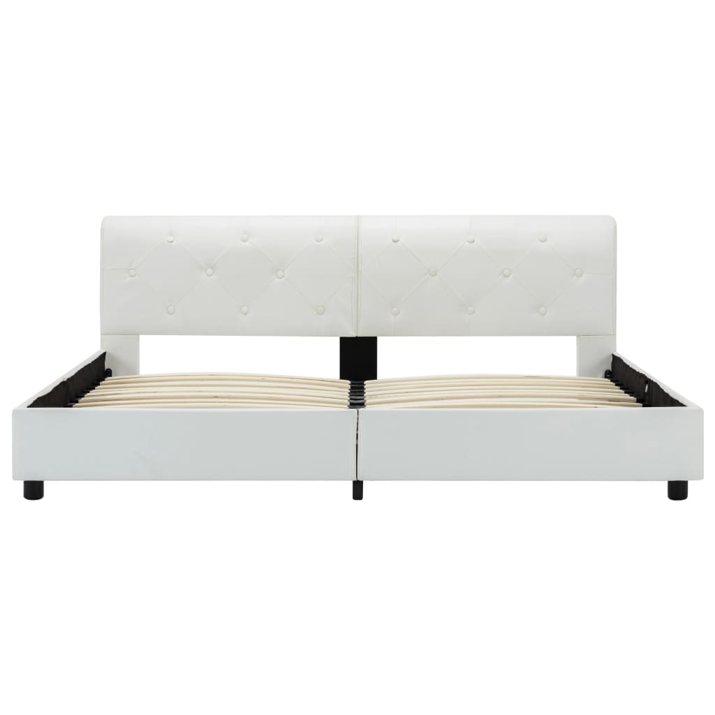 Bedframe kunstleer wit 160x200 cm is nu te koop bij PeponiXL, paradijselijk wonen!
