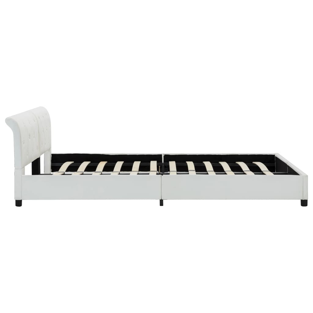 Bedframe kunstleer wit 160x200 cm is nu te koop bij PeponiXL, paradijselijk wonen!