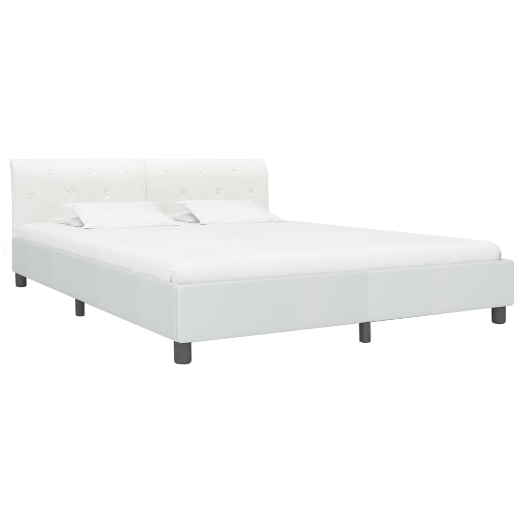 Bedframe kunstleer wit 180x200 cm is nu te koop bij PeponiXL, paradijselijk wonen!