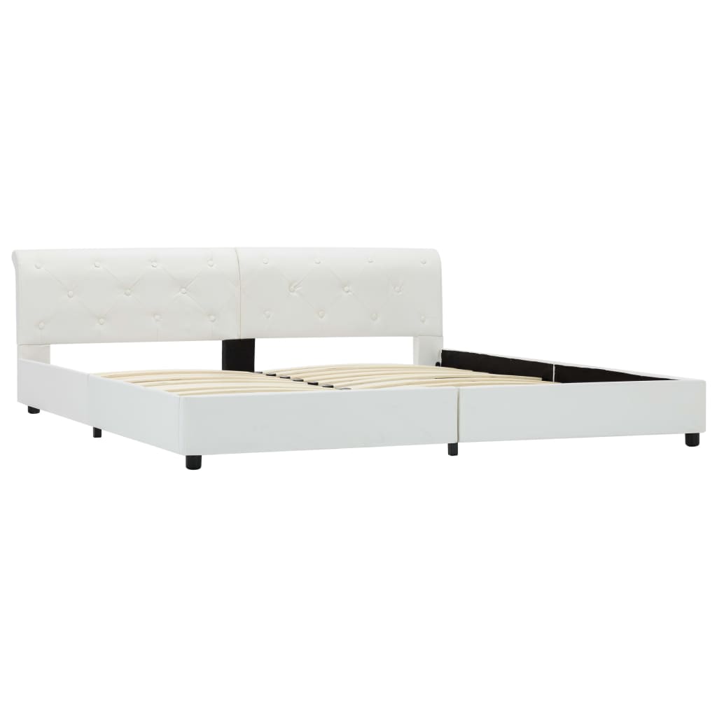 Bedframe kunstleer wit 180x200 cm is nu te koop bij PeponiXL, paradijselijk wonen!