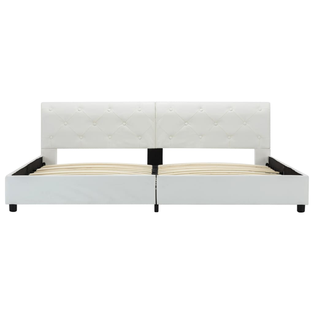 Bedframe kunstleer wit 180x200 cm is nu te koop bij PeponiXL, paradijselijk wonen!