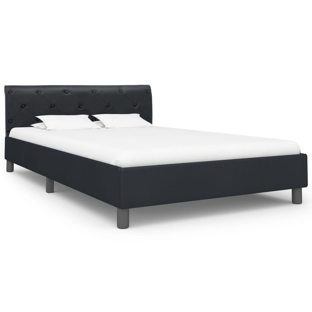 Bedframe kunstleer zwart 120x200 cm is nu te koop bij PeponiXL, paradijselijk wonen!