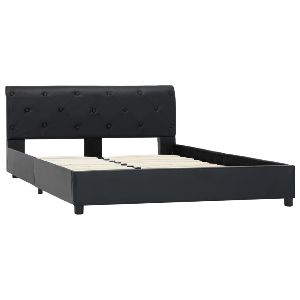 Bedframe kunstleer zwart 120x200 cm is nu te koop bij PeponiXL, paradijselijk wonen!
