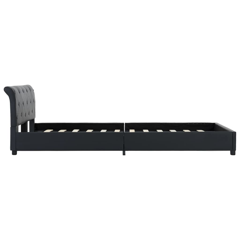 Bedframe kunstleer zwart 120x200 cm is nu te koop bij PeponiXL, paradijselijk wonen!