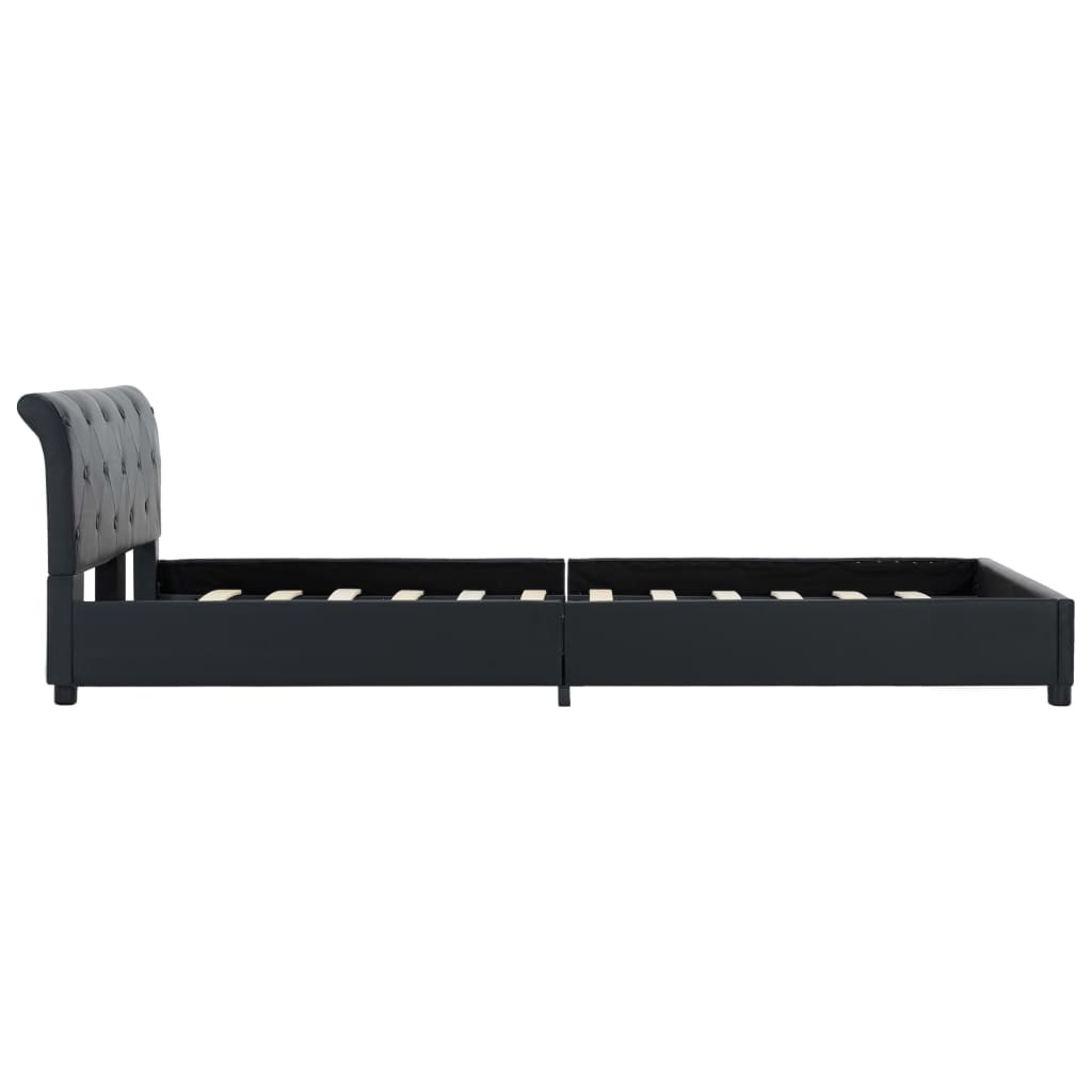 Bedframe kunstleer zwart 140x200 cm is nu te koop bij PeponiXL, paradijselijk wonen!