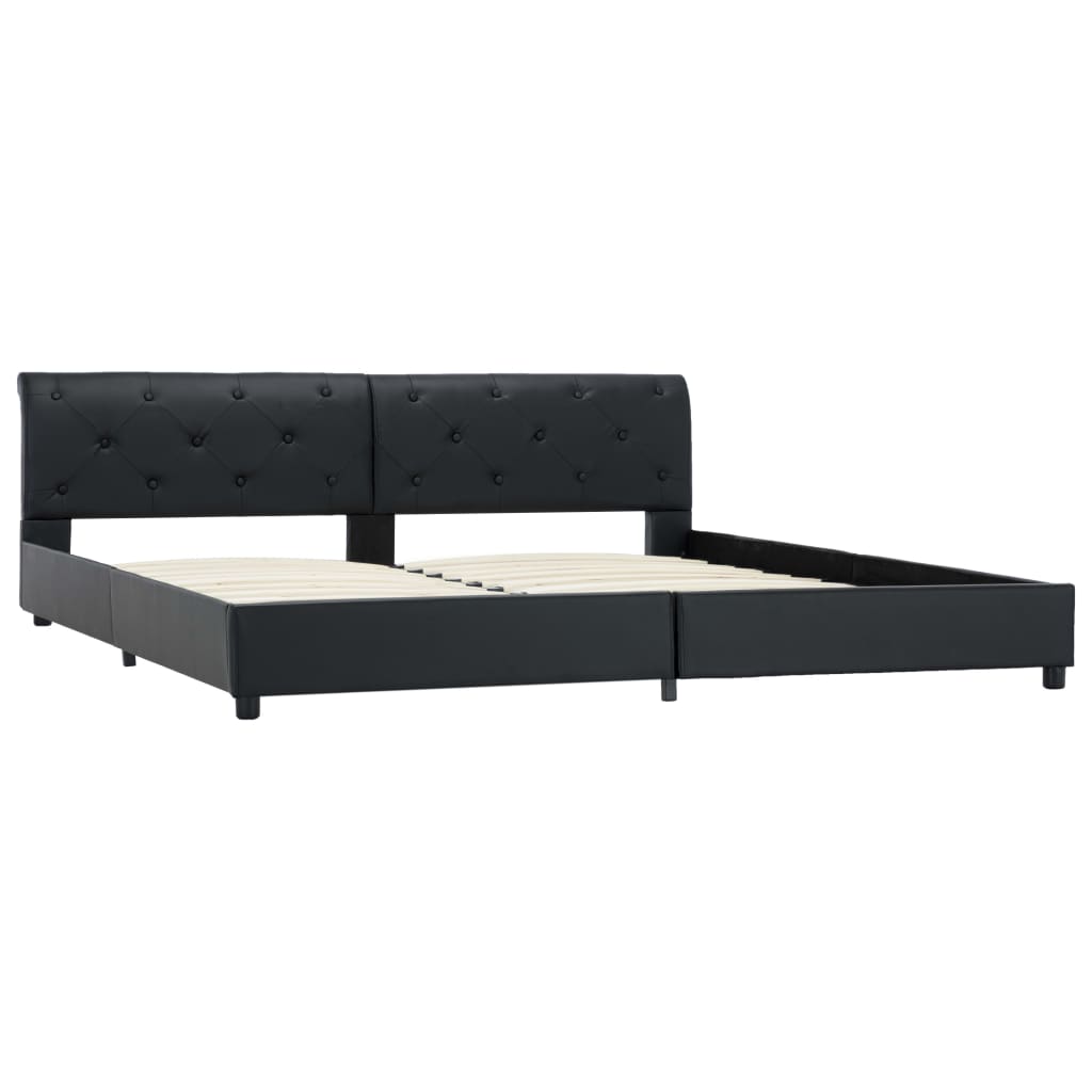 Bedframe kunstleer zwart 180x200 cm is nu te koop bij PeponiXL, paradijselijk wonen!
