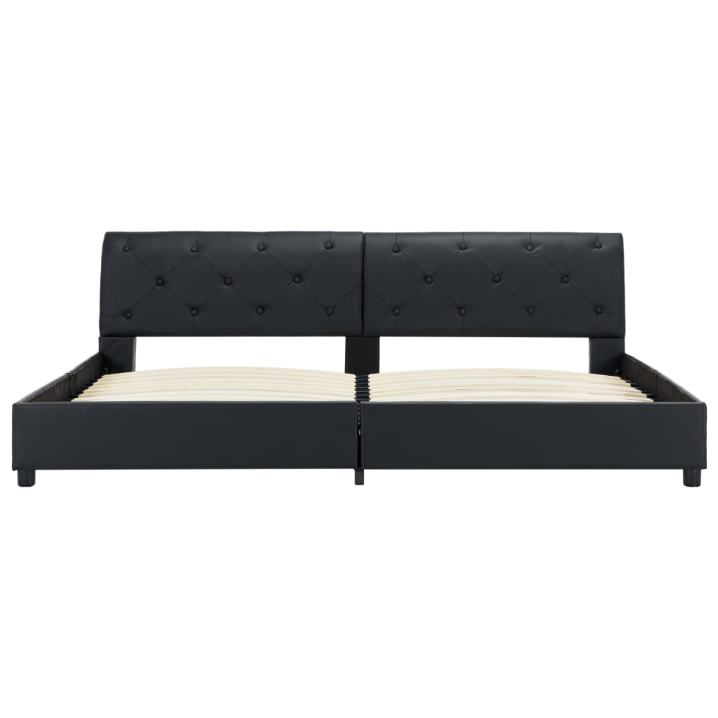 Bedframe kunstleer zwart 180x200 cm is nu te koop bij PeponiXL, paradijselijk wonen!