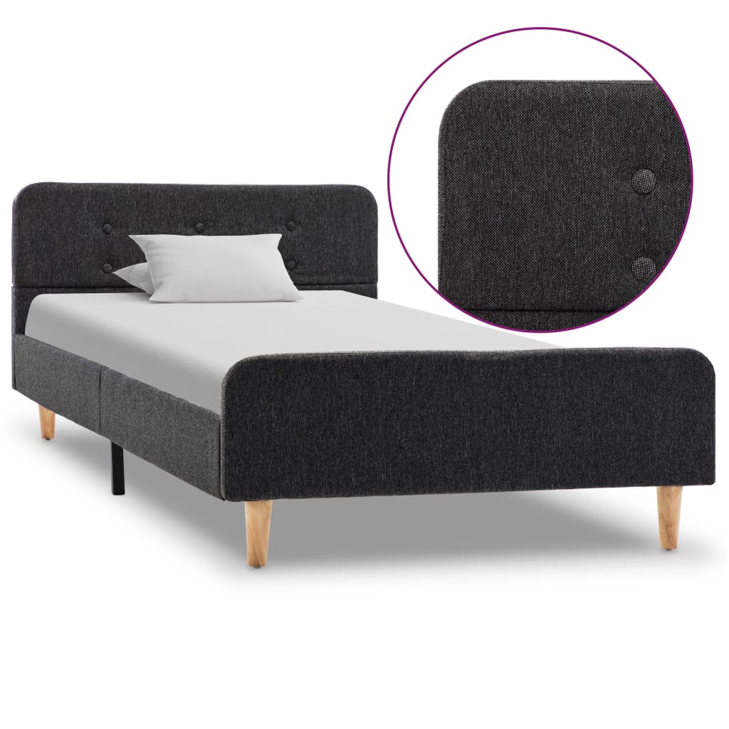 Bedframe jute donkergrijs 100x200 cm is nu te koop bij PeponiXL, paradijselijk wonen!