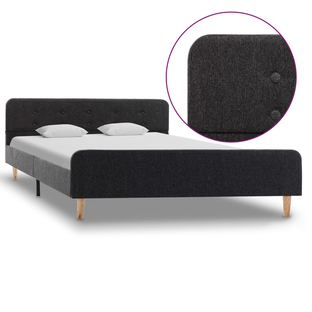 Bedframe jute donkergrijs 140x200 cm is nu te koop bij PeponiXL, paradijselijk wonen!
