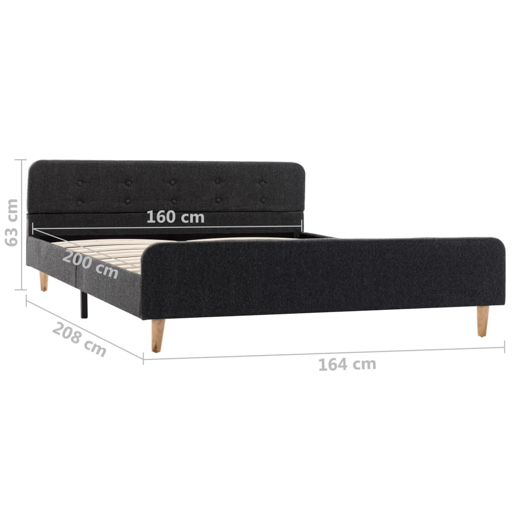 Bedframe jute donkergrijs 160x200 cm is nu te koop bij PeponiXL, paradijselijk wonen!