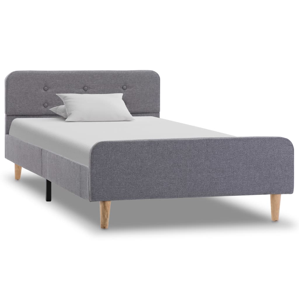 Bedframe stof lichtgrijs 100x200 cm is nu te koop bij PeponiXL, paradijselijk wonen!