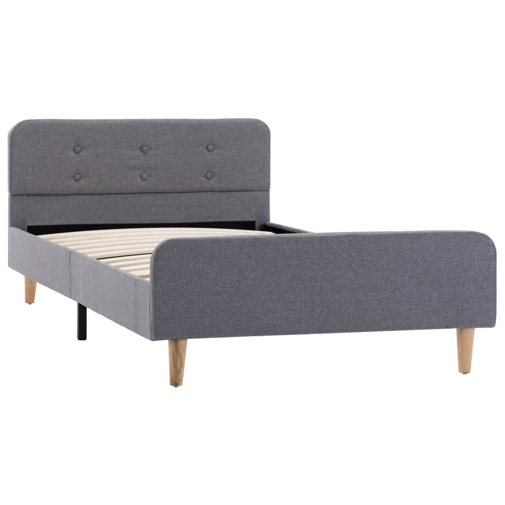 Bedframe stof lichtgrijs 100x200 cm is nu te koop bij PeponiXL, paradijselijk wonen!