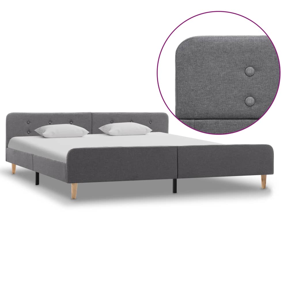 Bedframe stof lichtgrijs 180x200 cm is nu te koop bij PeponiXL, paradijselijk wonen!
