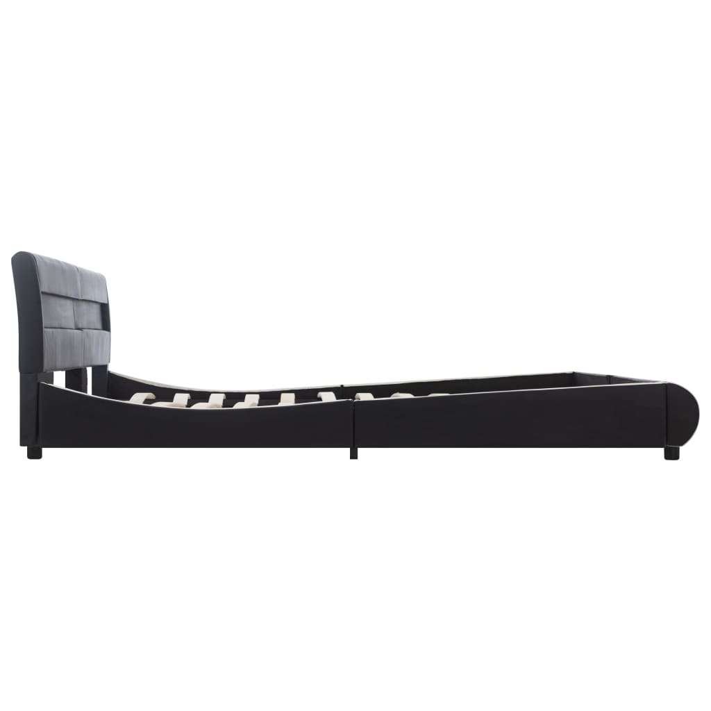 Bedframe met LED kunstleer zwart 180x200 cm is nu te koop bij PeponiXL, paradijselijk wonen!