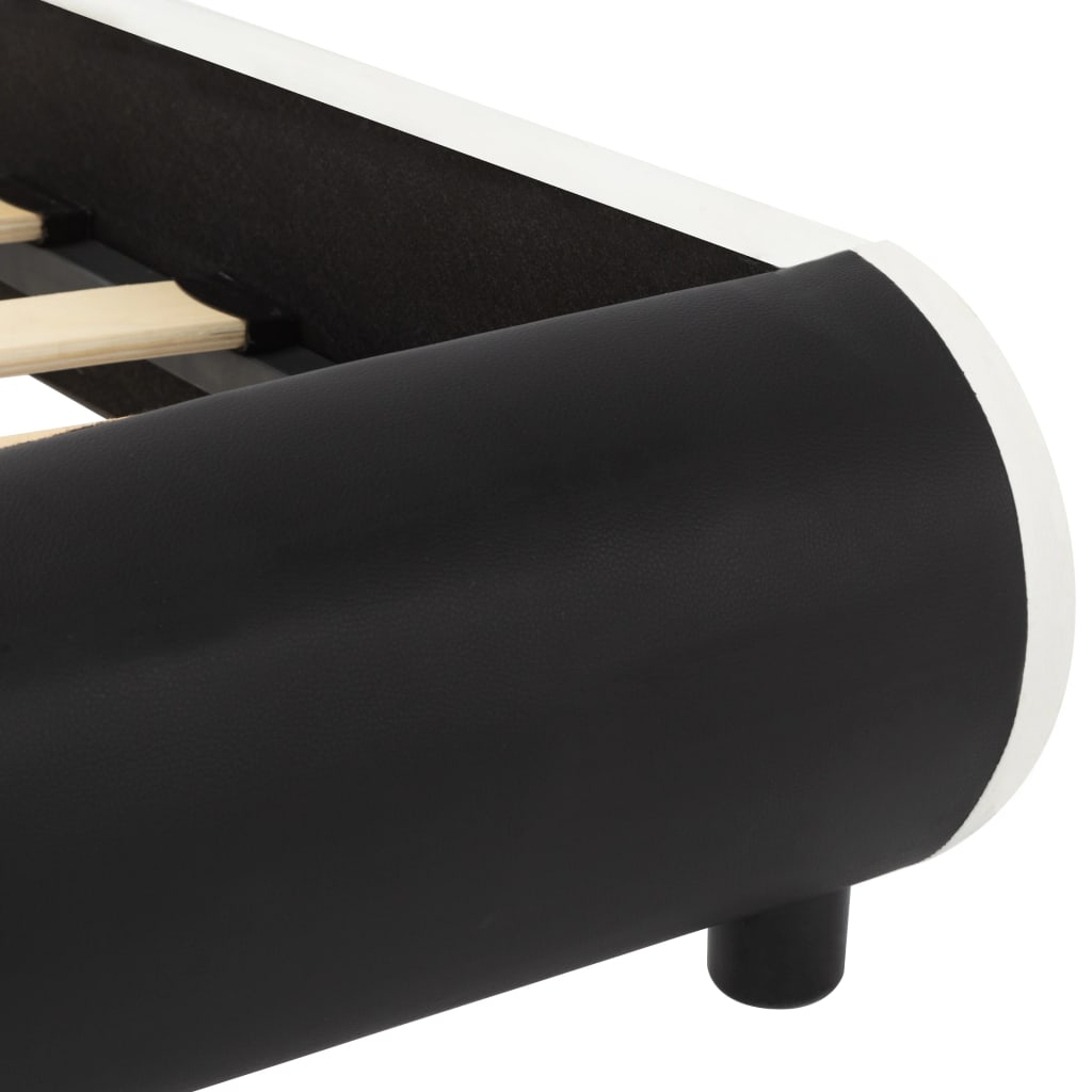 Bedframe met LED kunstleer zwart 180x200 cm is nu te koop bij PeponiXL, paradijselijk wonen!