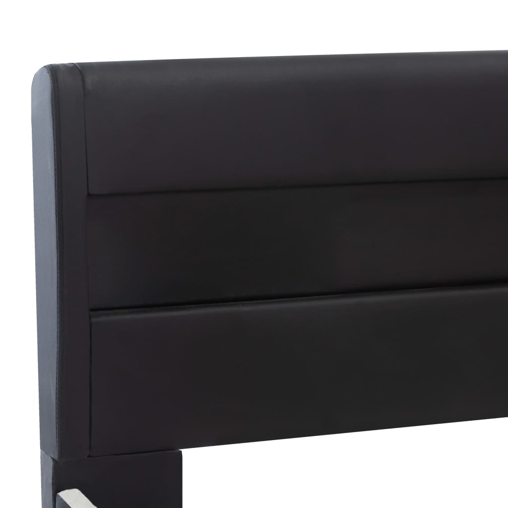 Bedframe met LED kunstleer zwart 180x200 cm is nu te koop bij PeponiXL, paradijselijk wonen!