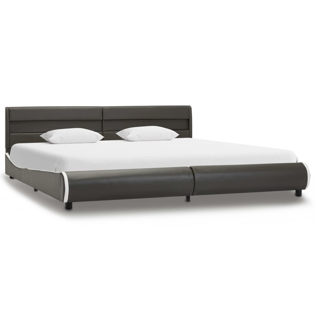 Bedframe met LED kunstleer antraciet 180x200 cm is nu te koop bij PeponiXL, paradijselijk wonen!