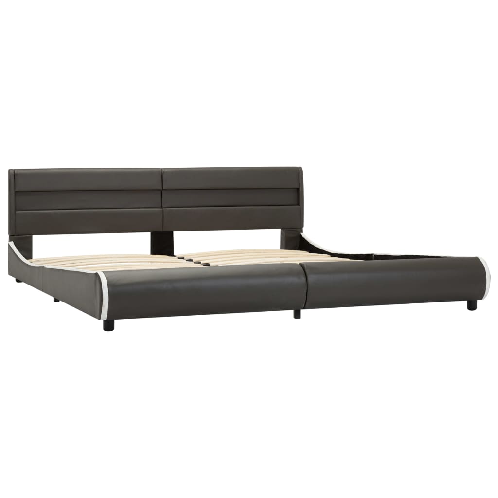 Bedframe met LED kunstleer antraciet 180x200 cm is nu te koop bij PeponiXL, paradijselijk wonen!