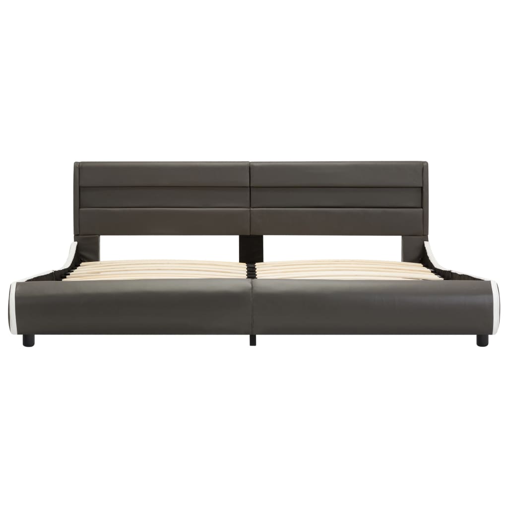 Bedframe met LED kunstleer antraciet 180x200 cm is nu te koop bij PeponiXL, paradijselijk wonen!