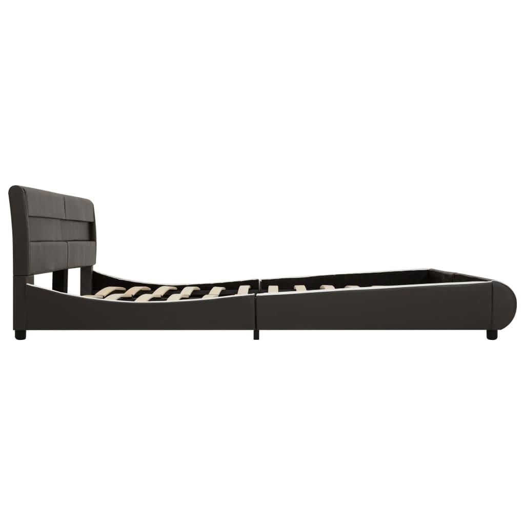 Bedframe met LED kunstleer antraciet 180x200 cm is nu te koop bij PeponiXL, paradijselijk wonen!