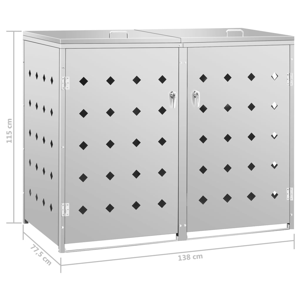 Containerberging dubbel 240 L roestvrij staal is nu te koop bij PeponiXL, paradijselijk wonen!