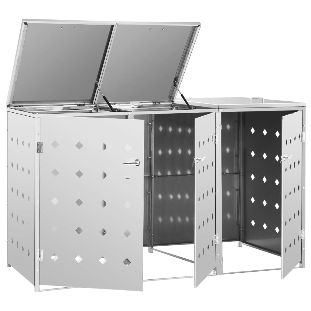 Containerberging driedubbel 240 L roestvrij staal is nu te koop bij PeponiXL, paradijselijk wonen!