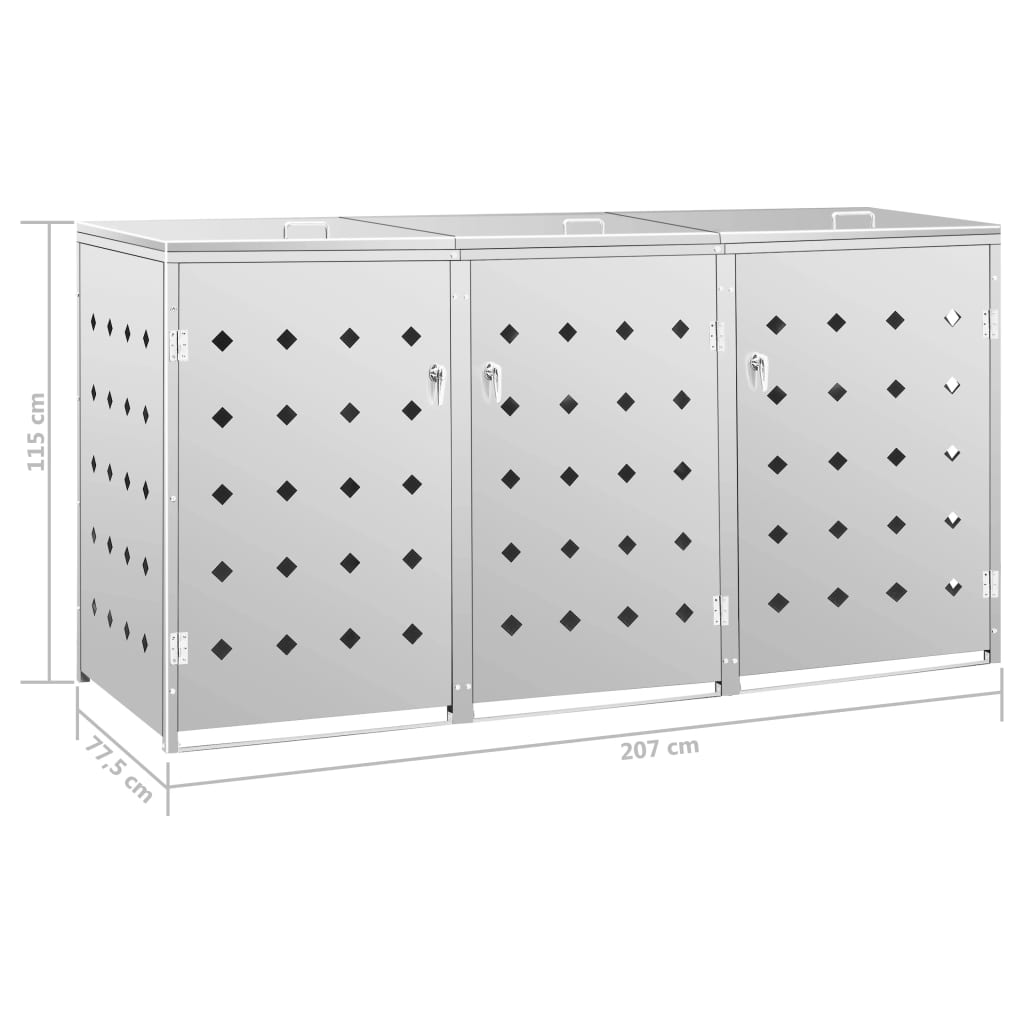 Containerberging driedubbel 240 L roestvrij staal is nu te koop bij PeponiXL, paradijselijk wonen!