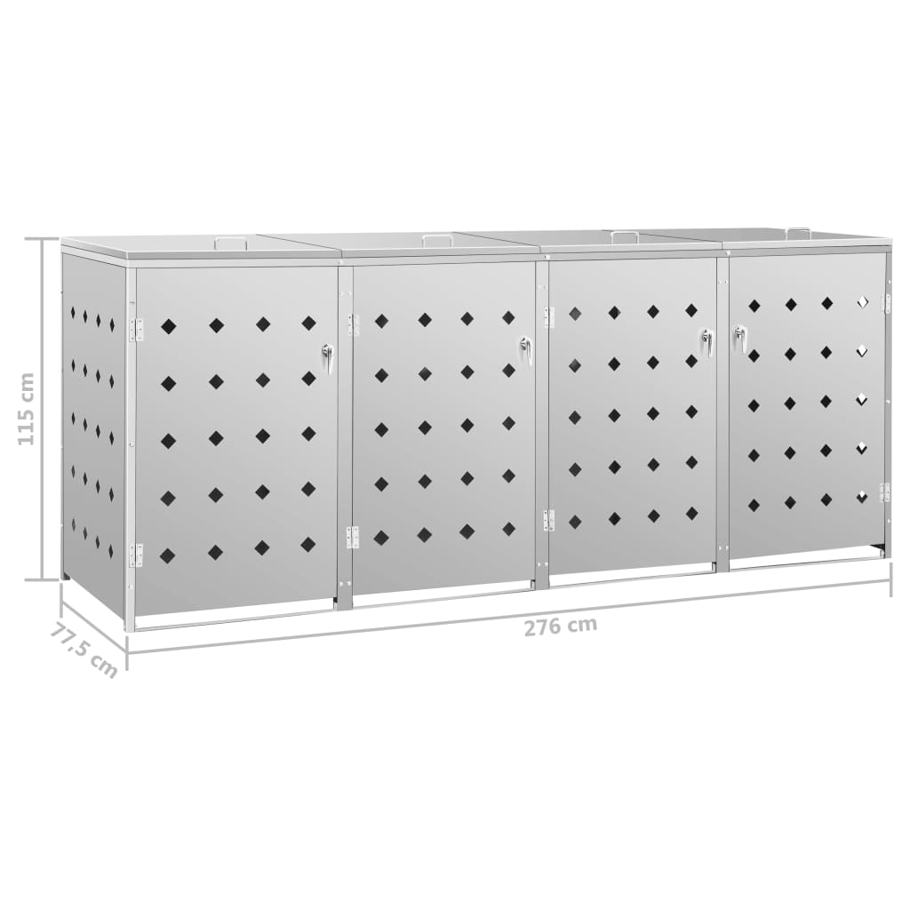Containerberging vierdubbel 240 L roestvrij staal is nu te koop bij PeponiXL, paradijselijk wonen!