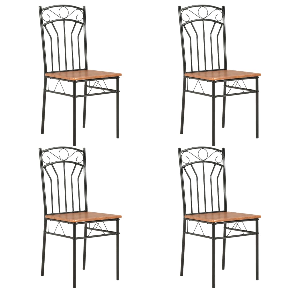 Eetkamerstoelen 4 st MDF bruin is nu te koop bij PeponiXL, paradijselijk wonen!