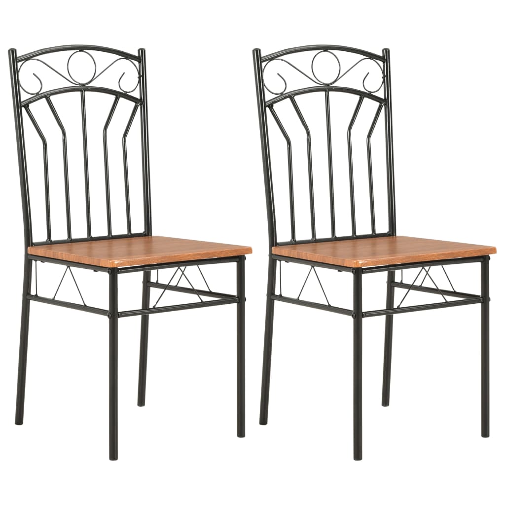 Eetkamerstoelen 2 st MDF bruin is nu te koop bij PeponiXL, paradijselijk wonen!
