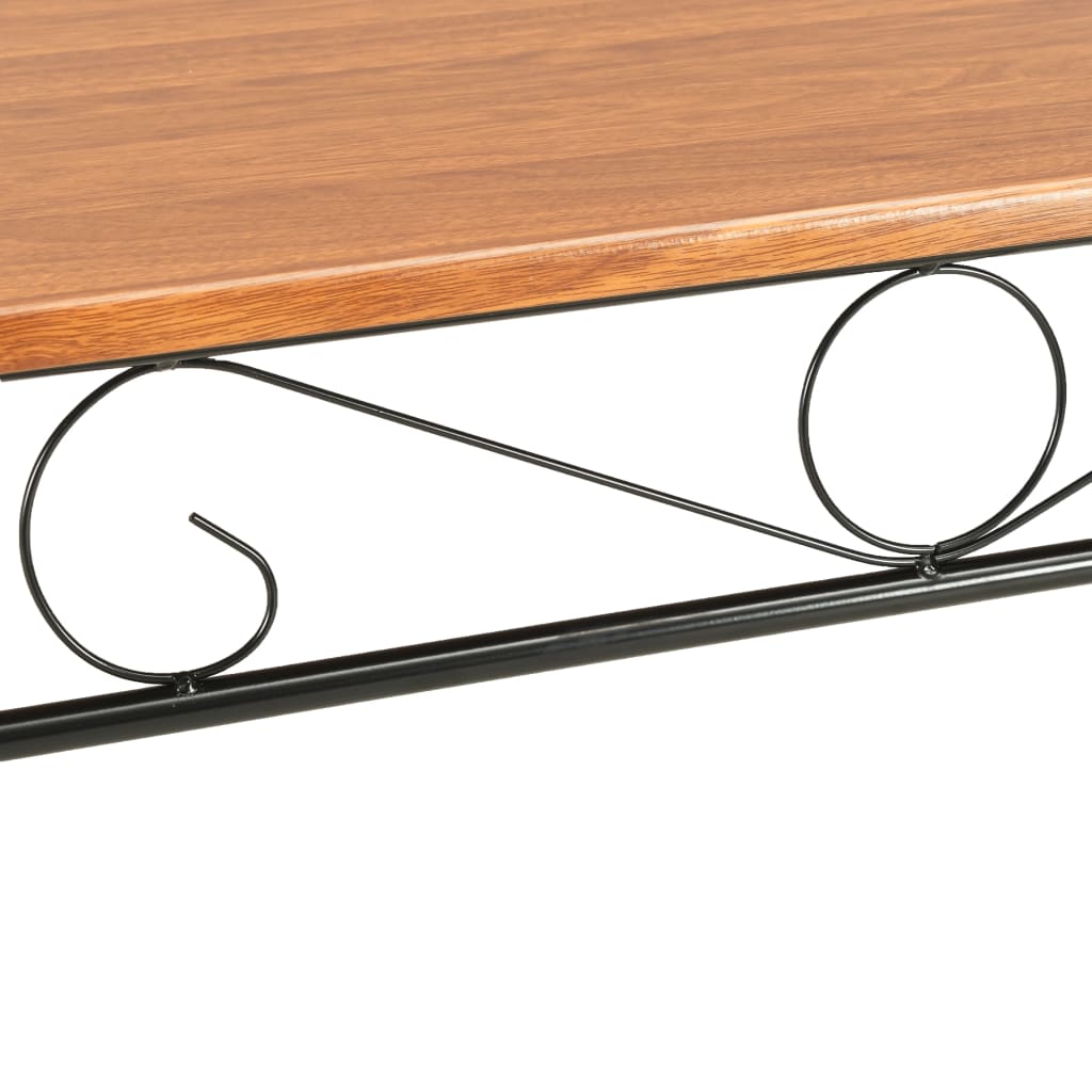 7-delige Eethoek MDF en staal bruin is nu te koop bij PeponiXL, paradijselijk wonen!