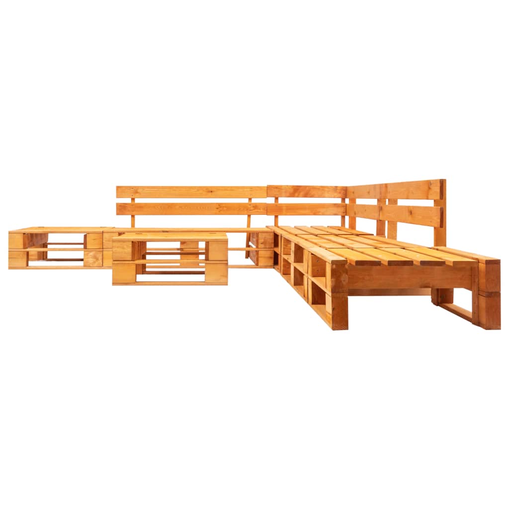 6-delige Loungeset pallet hout honingbruin is nu te koop bij PeponiXL, paradijselijk wonen!
